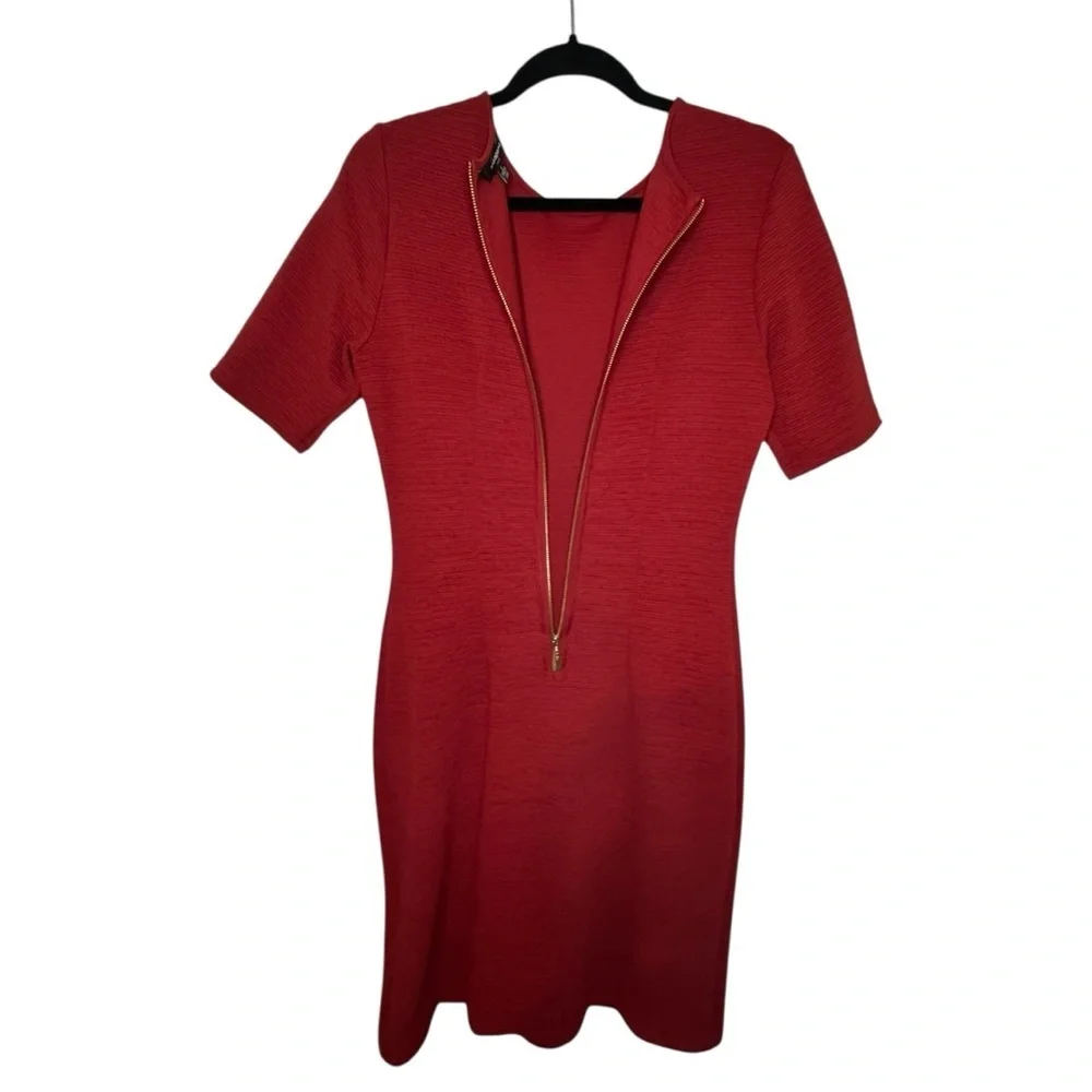 Sharagano Rich Burgundy Midi Dress